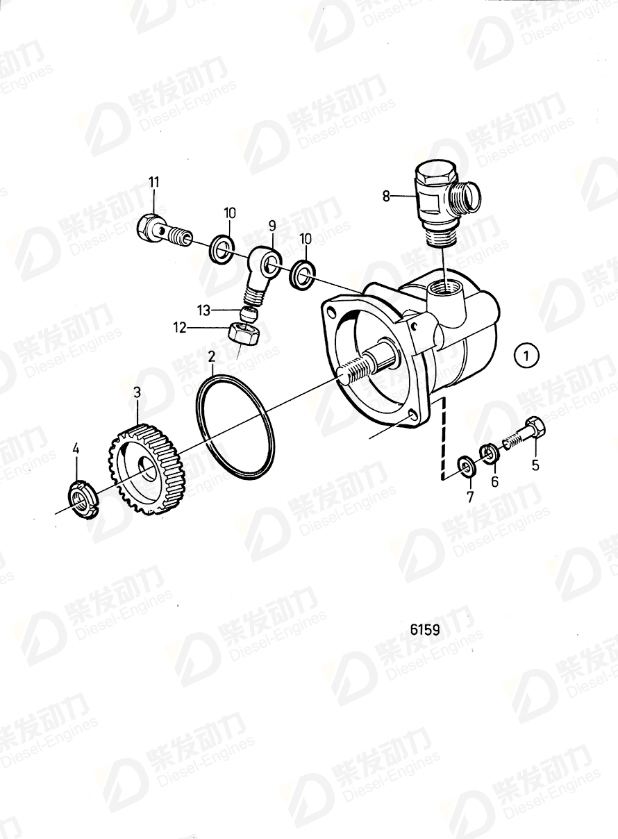 volvo penta Banjo fitting 946840 Drawing volvo penta Banjo fitting 946840 Drawing